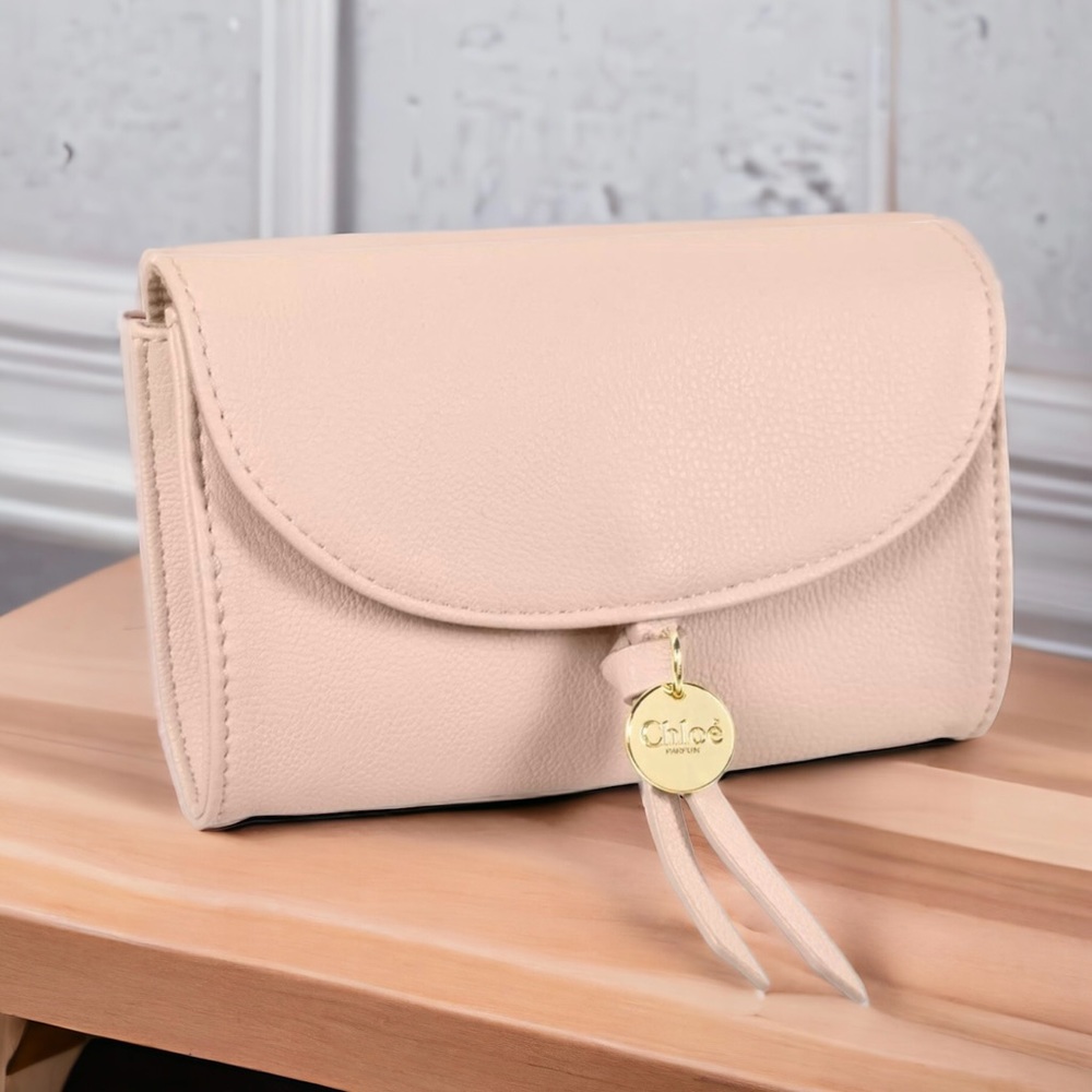 Chloé blush clutch pouch